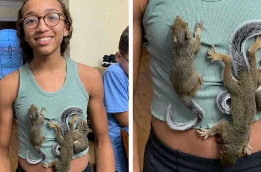  A kind teenager rescues orphaned squirrels during a hurricane evacuation