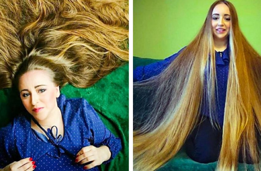  Polish Rapunzel: 34-year-old girl has not cut her hair since childhood, now her hair is longer than her height