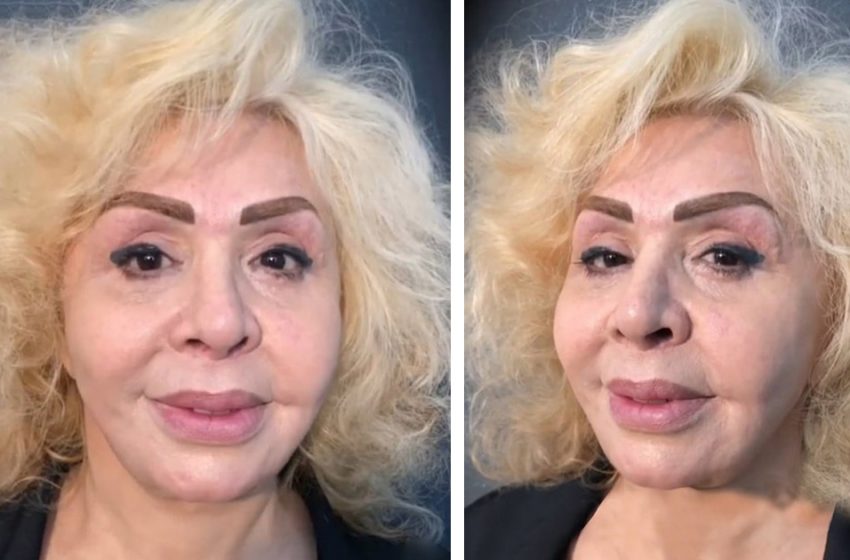  Makeup artists transformed an elderly plastic lover into a Hollywood diva