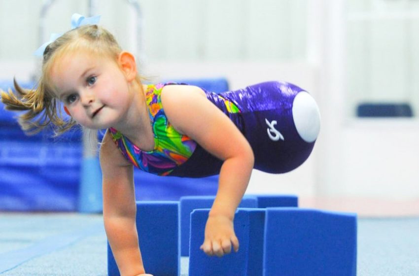  An 8-year-old girl who was born without legs became a professional gymnast
