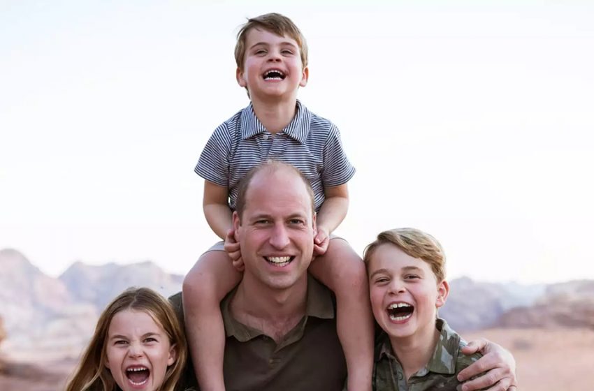  Prince William Celebrates Father’s Day by posting new photo with children Charlotte, George and Louis