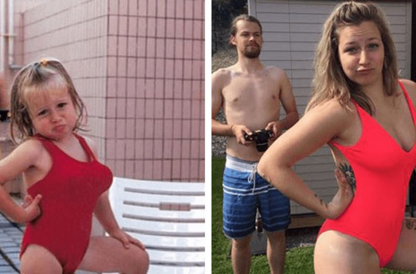  Funny childhood photos that people recreated many years later