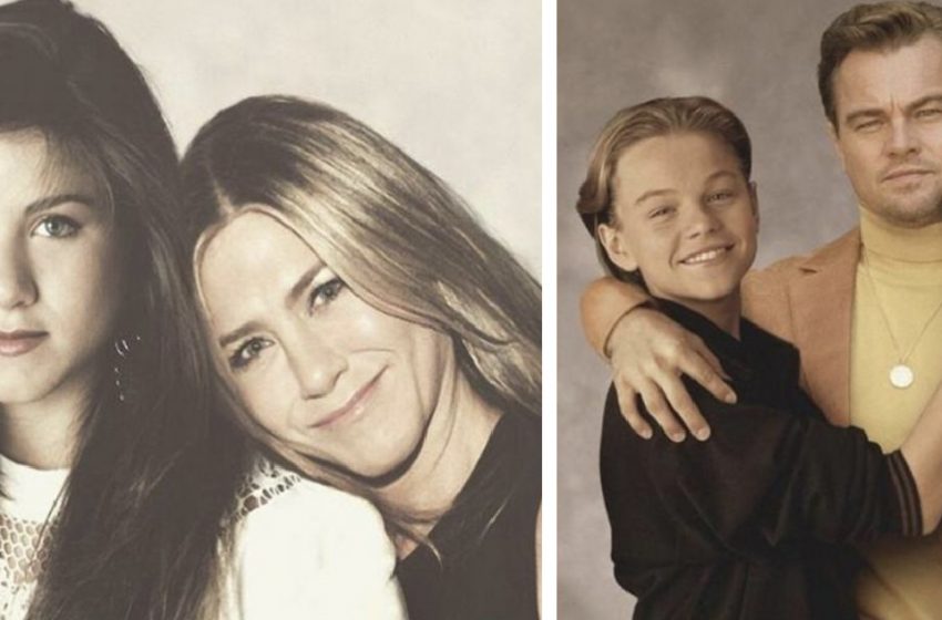  An unusual photo shoot: celebrities who stand side by side with their young selves