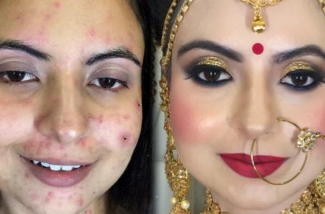«Come due persone completamente diverse»: alcune foto di ragazze indiane prima e dopo il trucco da matrimonio!