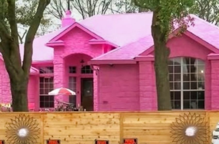 Questo uomo ha dipinto tutta la sua casa di rosa brillante e i suoi vicini sono furiosi! Scopri la trasformazione completa!