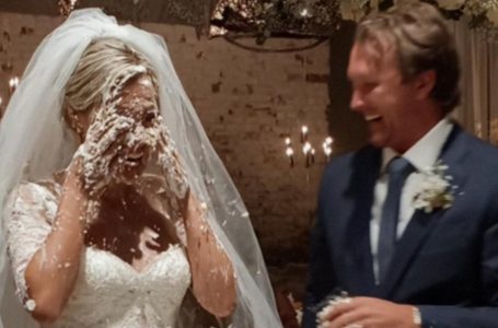 Mio marito mi ha schiacciato la faccia nella torta durante il taglio come ‘scherzo’!: Ero sul punto di piangere finché mio fratello non è intervenuto!