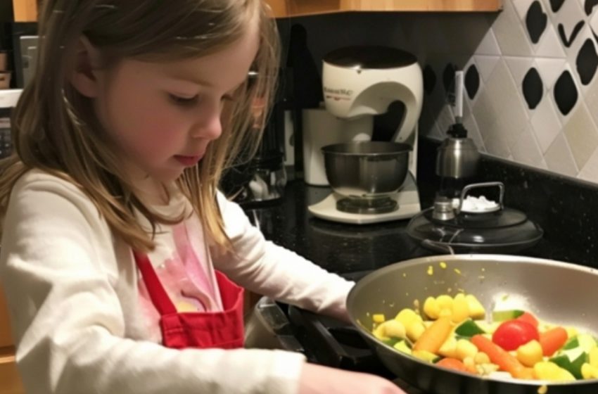  Una bambina di 7 anni si occupa di tutte le faccende domestiche!: ciò che la sua futura matrigna ha scoperto ti spezzerà il cuore!
