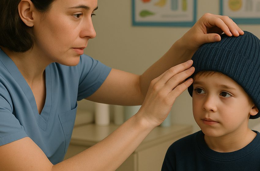 L’infermiera notò che quel piccolo bambino portava il berretto invernale per più di un mese di fila. Quando glielo tolse, rimase senza fiato per la sorpresa.