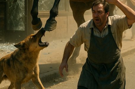 Il cavallo distrusse all’improvviso la vetrina del negozio: quando il proprietario comprese il motivo, il suo cuore si strinse dal terrore.