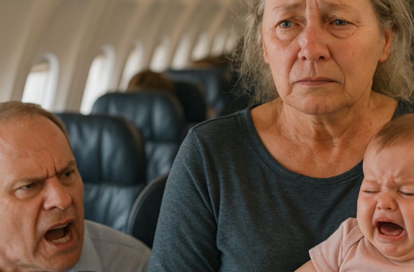 Tutto l’aereo ha visto come un uomo si è comportato con crudeltà verso una nonna e la sua nipotina in lacrime. Un adolescente ha preso le loro difese — e con un solo gesto, ha rimesso tutto a posto.**