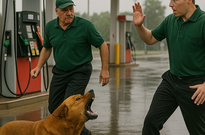  Un cane dal pelo rossiccio appare improvvisamente a una stazione di servizio, abbaiando furiosamente al personale: pochi istanti dopo accade qualcosa di sconvolgente, svelando il motivo del suo strano comportamento!