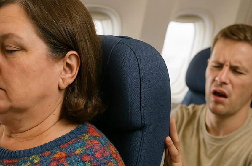  In aereo, una donna ha reclinato il sedile schiacciandomi le gambe: ho deciso di darle una lezione di buone maniere.»