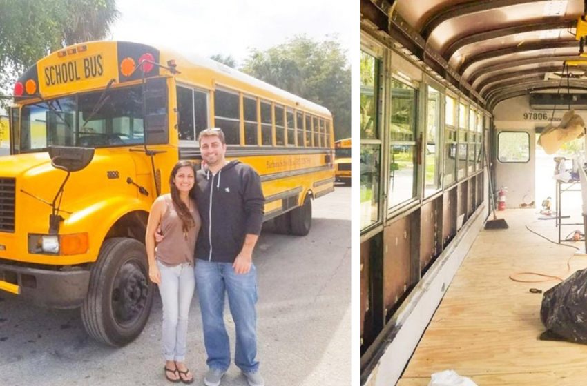 Da un Vecchio Rottame a una Casa Accogliente”: Una Coppia Americana Trasforma un Autobus in una Casa Mobile!