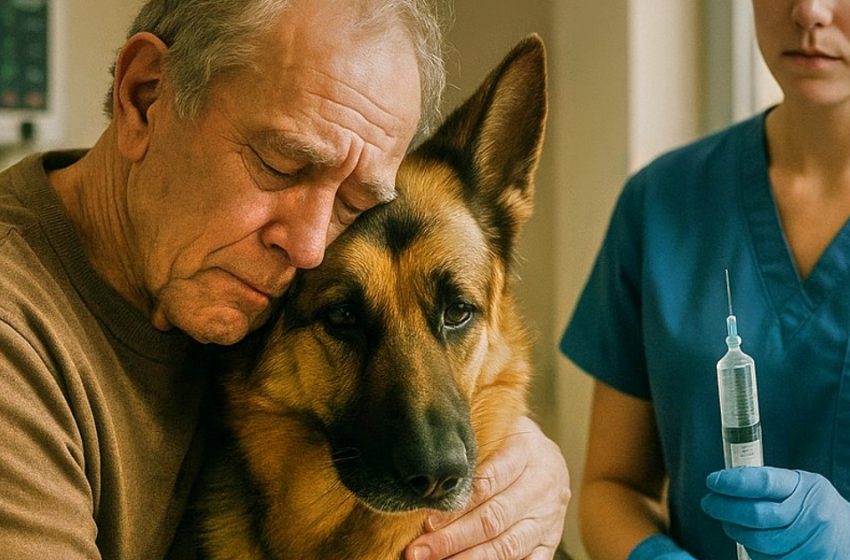  Il cane si strinse al padrone prima della sedazione, e la veterinaria, colta da qualcosa di insolito, esclamò: «Fermatevi!» Quello che accadde subito dopo scosse profondamente tutti i presenti.