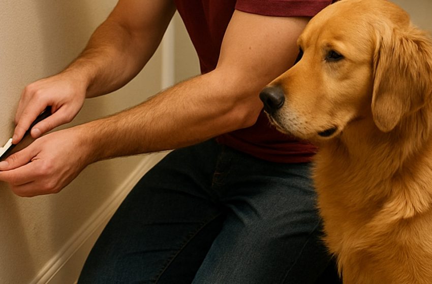  Il cane fissava la parete da giorni. Quando il padrone mise la videocamera, non riuscì a credere ai suoi occhi.