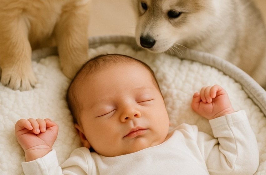  I cuccioli non distoglievano lo sguardo dal bambino, attirando l’attenzione dei genitori. Solo grazie a quel gesto, il padre capì cosa stava davvero accadendo…