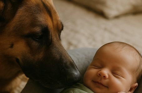 Il cane cominciò a tremare alla vista del neonato… ma quando la famiglia scoprì il motivo, rimasero senza fiato.