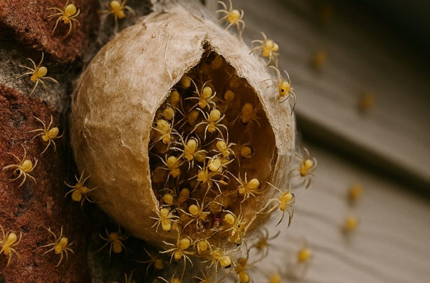  Sono uscita sul portico e rimasi a bocca aperta: il muro sembrava essersi animato! Centinaia di minuscole creature emergevano da un misterioso bozzolo proprio accanto alla mia porta.