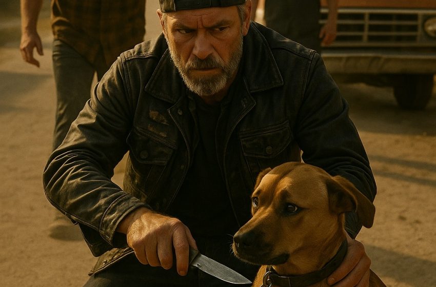  Fermate quel camion prima che accada una tragedia!», urlò il motociclista mentre correva a salvare il cane trascinato dietro la pickup.